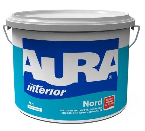 Краска водно-дисперсионная интерьерная Eskaro Aura Nord 9л (14кг)