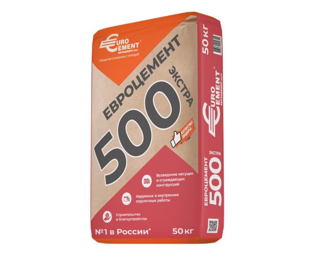 Цемент ПЦ М-500 Д0 Евроцемент 50кг