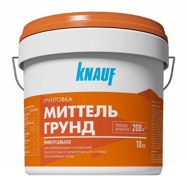 Грунтовка Knauf Миттельгрунд для гигроскопичных поверхностей 10 кг