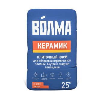 Клей для плитки ВОЛМА Керамик 25кг (48шт/под)